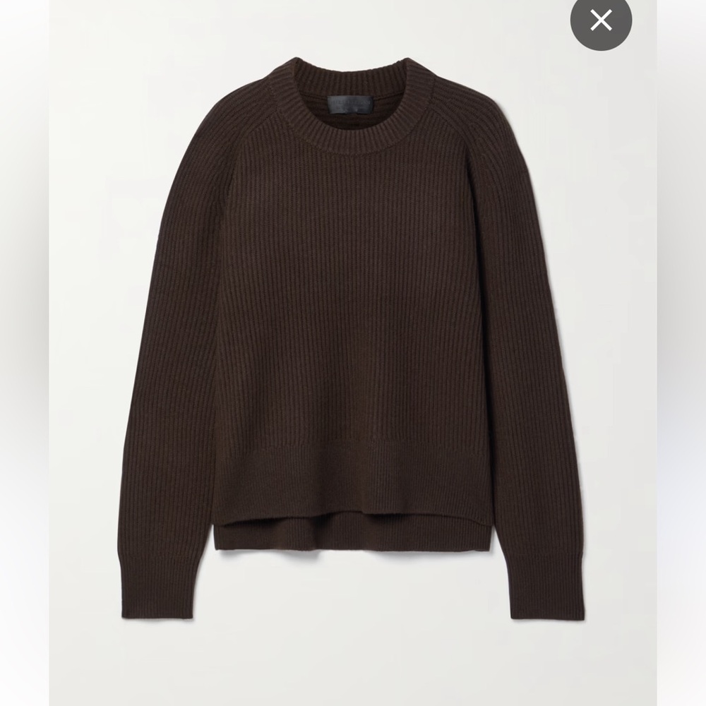 Nili Lotan Heidi Brown Chunky Cashmere Sweater, NWOT, XS